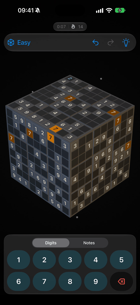 A digit appearing across a shared edge